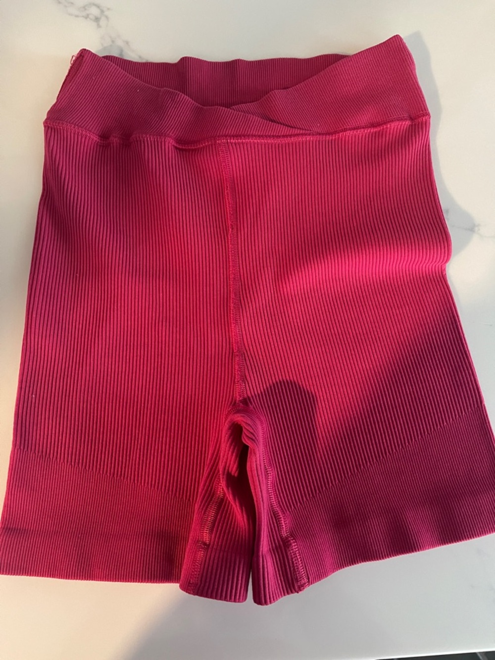 FP Movement by Free People Fuchsia Ribbed Bike Shorts - Picture 4 of 4